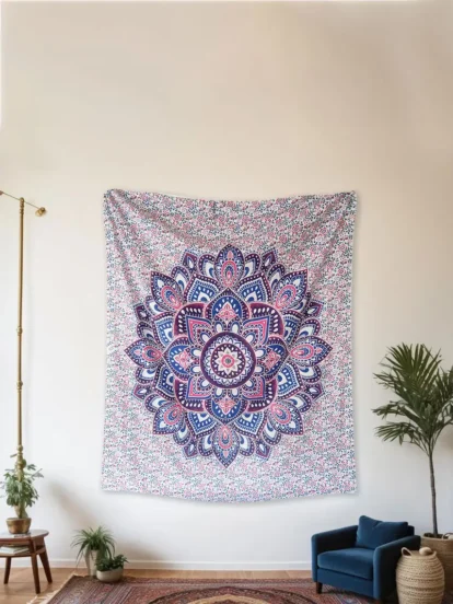 floral mandala tapestry