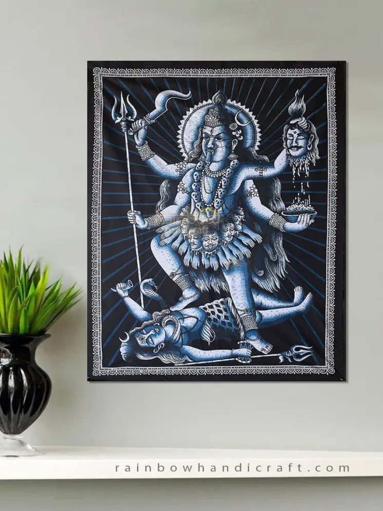 Hindu Goddess Kali Batik Wall Tapestry