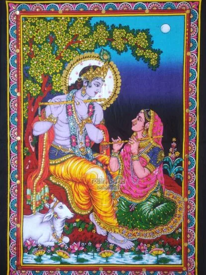 Krishna Radha Wall Tapestry