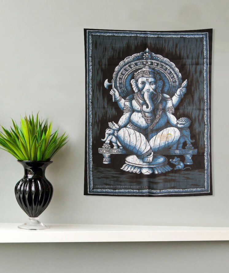 ganesha batik tapestry