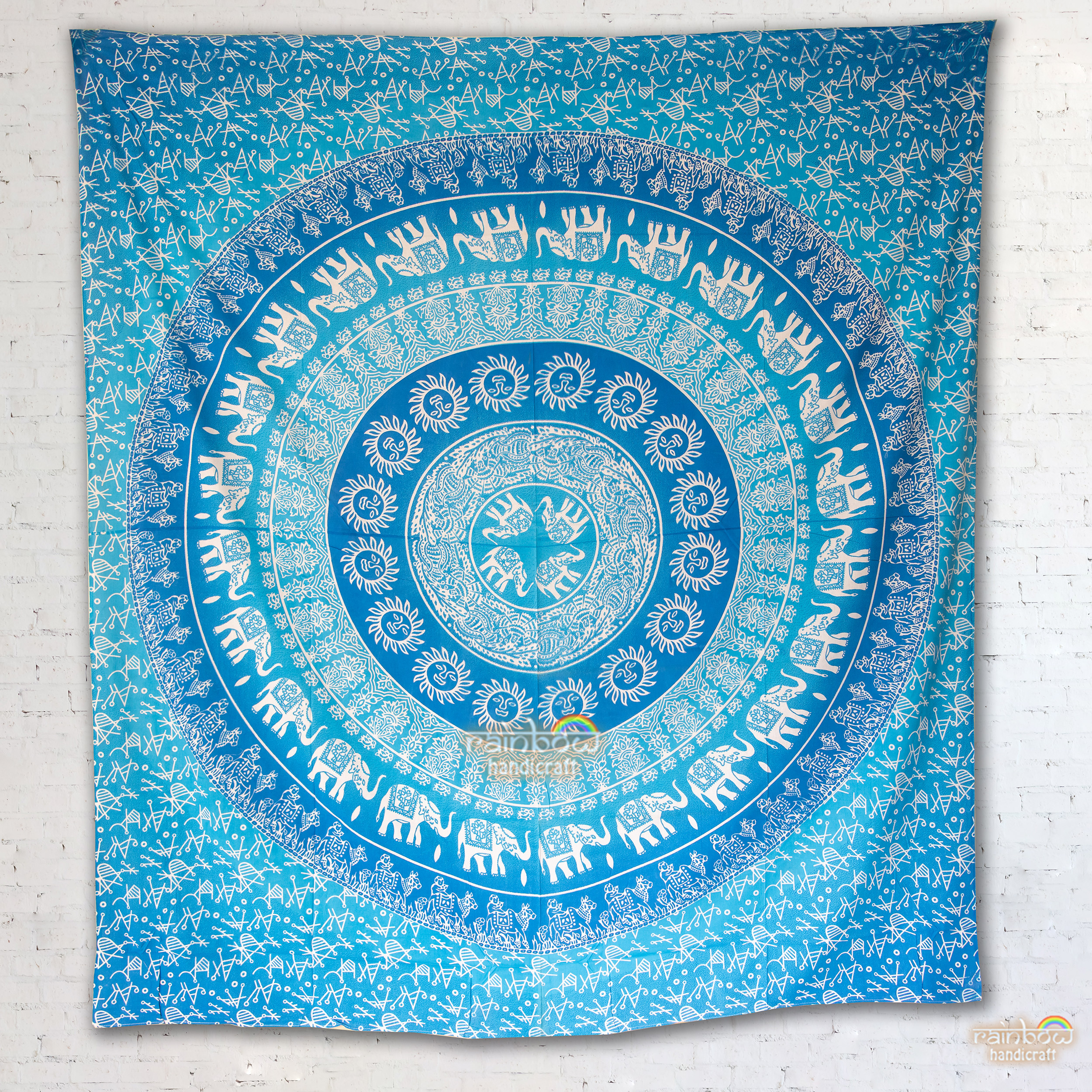 Embrace Elephants Mandala Wall Tapestry amazing hippie bedspread
