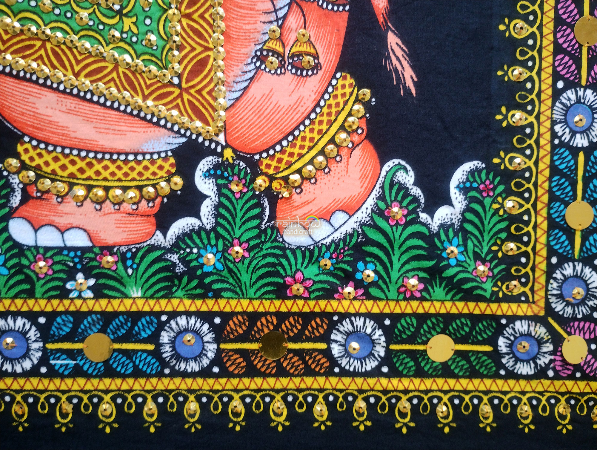 Ethnic elephant Tapestry - Sequin wall hanging Decor