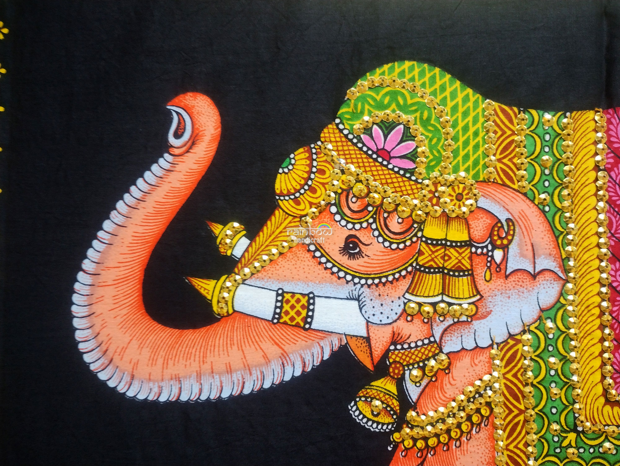 Ethnic elephant Tapestry - Sequin wall hanging Decor